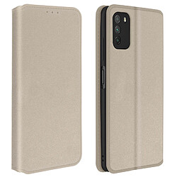 Avizar Housse folio Xiaomi Poco M3 - Doré Housse folio portefeuille - Protection intégrale - Clapet aimanté - Compatible Xiaomi Poco M3