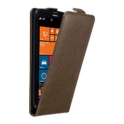 Cadorabo Coque Nokia Lumia 1320 - Marron Coque flip en similicuir - Protection intégrale - Marron