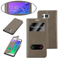 Acheter Cadorabo Coque Samsung Galaxy Alpha - Marron Pierre