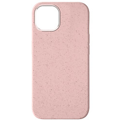 Avizar Coque iPhone 15 - Rose Coque en silicone recyclable - Anti-traces - Protection antichoc - Design fin - Charge sans fil QI - iPhone 15