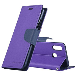 Wewoo Housse Étui Violet pour Huawei P20 Lite, avec support et fentes FANCY DIARY de protection en cuir PU cartes porte-monnaie 