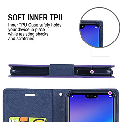 Acheter Wewoo Housse Étui Violet pour Huawei P20 Lite, avec support et fentes FANCY DIARY de protection en cuir PU cartes porte-monnaie