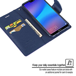 Wewoo Housse Étui Violet pour Huawei P20 Lite, avec support et fentes FANCY DIARY de protection en cuir PU cartes porte-monnaie pas cher