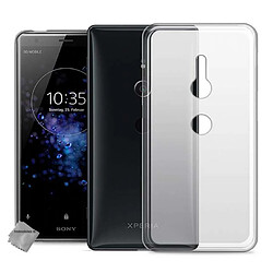 Htdmobiles HTD Mobiles Coque pour Sony Xperia XZ3 - Blanc Transparent Coque en silicone gel - Fine - Film écran inclus - Protection contre chocs et rayures - Accès aux connectiques