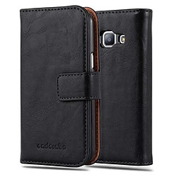 Cadorabo Étui Samsung Galaxy J1 Noir Étui style book en similicuir - Fonction stand - Protection complète