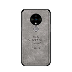 OnePlus 7T - Coque Grise Coque hybride TPU + PU - Design protecteur