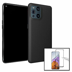Phonecare Kit OPPO Find X3 - Noir Verre trempé 5D - Coque rigide slim - Anti-choc - Protection totale smartphone