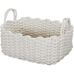 The Home Deco Factory Paris Prix Paniers Tricot 45cm - Blanc