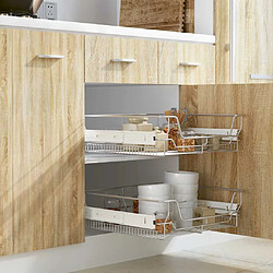 vidaXL Paniers Métal 2 pcs - Argenté