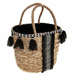 Panier à Anses Seagrass - Naturel & Noir