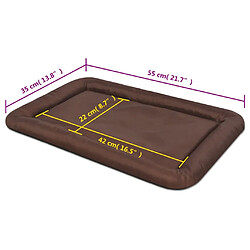 vidaXL Matelas pour chiens M - Marron pas cher