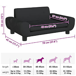 vidaXL Lit pour chien Velours Noir pas cher