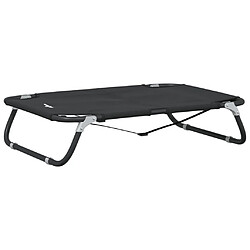 vidaXL Lit chien pliable anthracite 80x55 cm