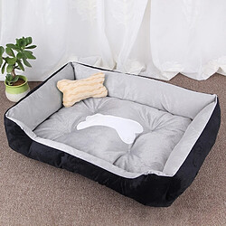 Wewoo Panier pour chien Big Bean Warm Warm XS 50×40×15 cm Gris Noir