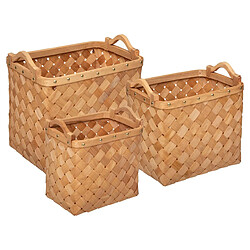 Atmosphera Paniers de rangement rectangulaires - Marron