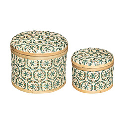 Atmosphera Boîte Folk (Lot de 2) Bleu Vert