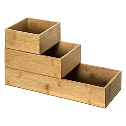 Organisateur de rangement en bambou - Beige