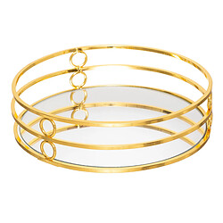 Atmosphera Plateau miroir rond - Or pas cher