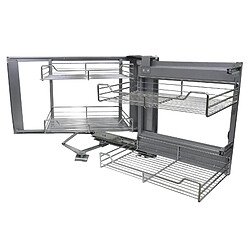 Monstershop panier métallique d’angle - Argent