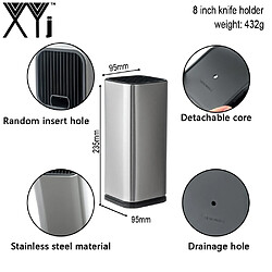 Universal Porte-couteaux Acier Inoxydable