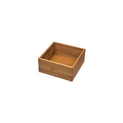 Organisateur de cuisine en bambou - Beige Panier de rangement - carré - 1 compartiment - bambou - style moderne