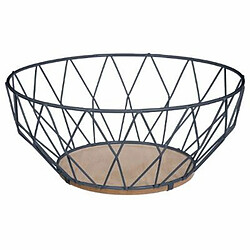 Corbeille de rangement métal - Gris Corbeille de rangement - métal - ronde - motif losange - 1 compartiment - style design