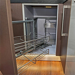 Monstershop panier métallique d’angle - Argent