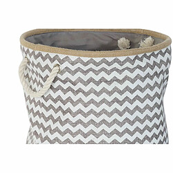 Dkd home decor Panier boho zigzag - Blanc