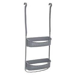 Panier de douche 2 compartiments - Gris Panier de douche - 2 compartiments - rectangulaire - polypropylène - gris