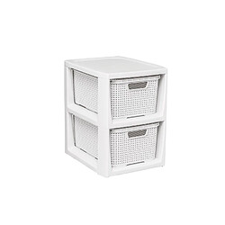 BranQ Étagère avec paniers - Blanc antique