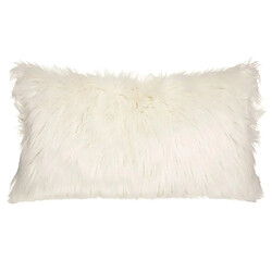 Coussin Imitation Fourrure Oslo Ivoire