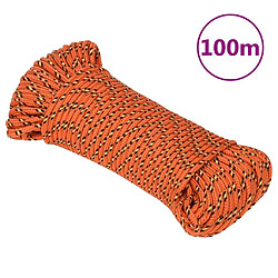 vidaXL Corde de bateau orange 5 mm 100 m polypropylène