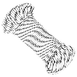 vidaXL Corde Tressée Blanc 3mm 100m