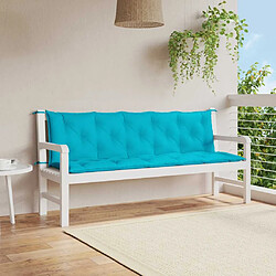 VidaXL - Lot de 2 coussins de banc de jardin Turquoise