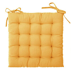 Atmosphera Galette de chaise Otto - 38 x 38 cm. - Jaune pas cher