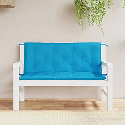 VidaXL - Coussins de banc bleu clair 120x50 cm lot de 2