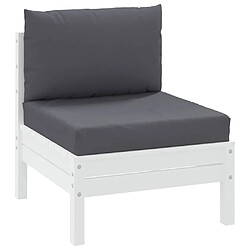 Avis vidaXL Coussins Palette Lot de 2 Anthracite Oxford