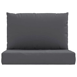 Acheter vidaXL Coussins Palette Lot de 2 Anthracite Oxford