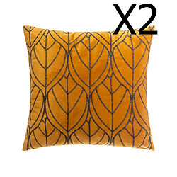 Pegane Coussins en velours - Ocre