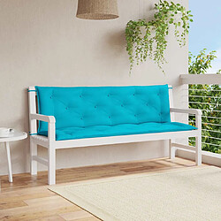 vidaXL 150x50x7 cm - Lot de 2 Coussins Turquoise