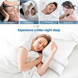 Avis Oreiller ergonomique cervical mémoire forme - 51x76x10 cm - Crème