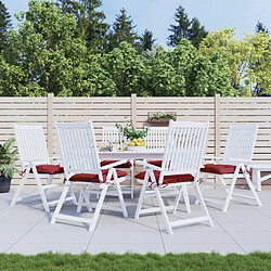 vidaXL Coussins de chaise - Lot 6 - Bordeaux