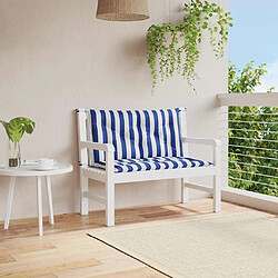 vidaXL Banc de Jardin Rayures Bleues