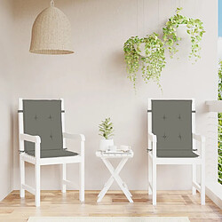 Avis vidaXL Siège Bas - 100 x 50 x 4 cm - Gris Foncé