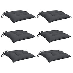 Avis vidaXL Coussins de chaise lot de 6 - Anthracite