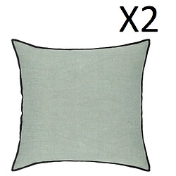 Pegane Coussins Lot de 2 Vert Céladon