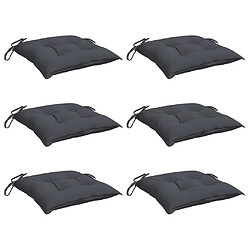 Avis vidaXL Coussins de chaise - Lot 6 - Anthracite