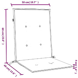 vidaXL Siège Bas - 100 x 50 x 4 cm - Gris Foncé pas cher