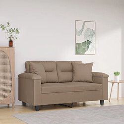 VIDAXL Coussins décoratifs - Taupe Coussins décoratifs - Microfibre 40x40 cm - Rembourrage coton PP - Taupe