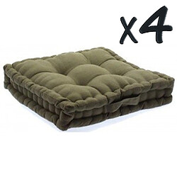 Pegane Lot Coussins Sol Taupe